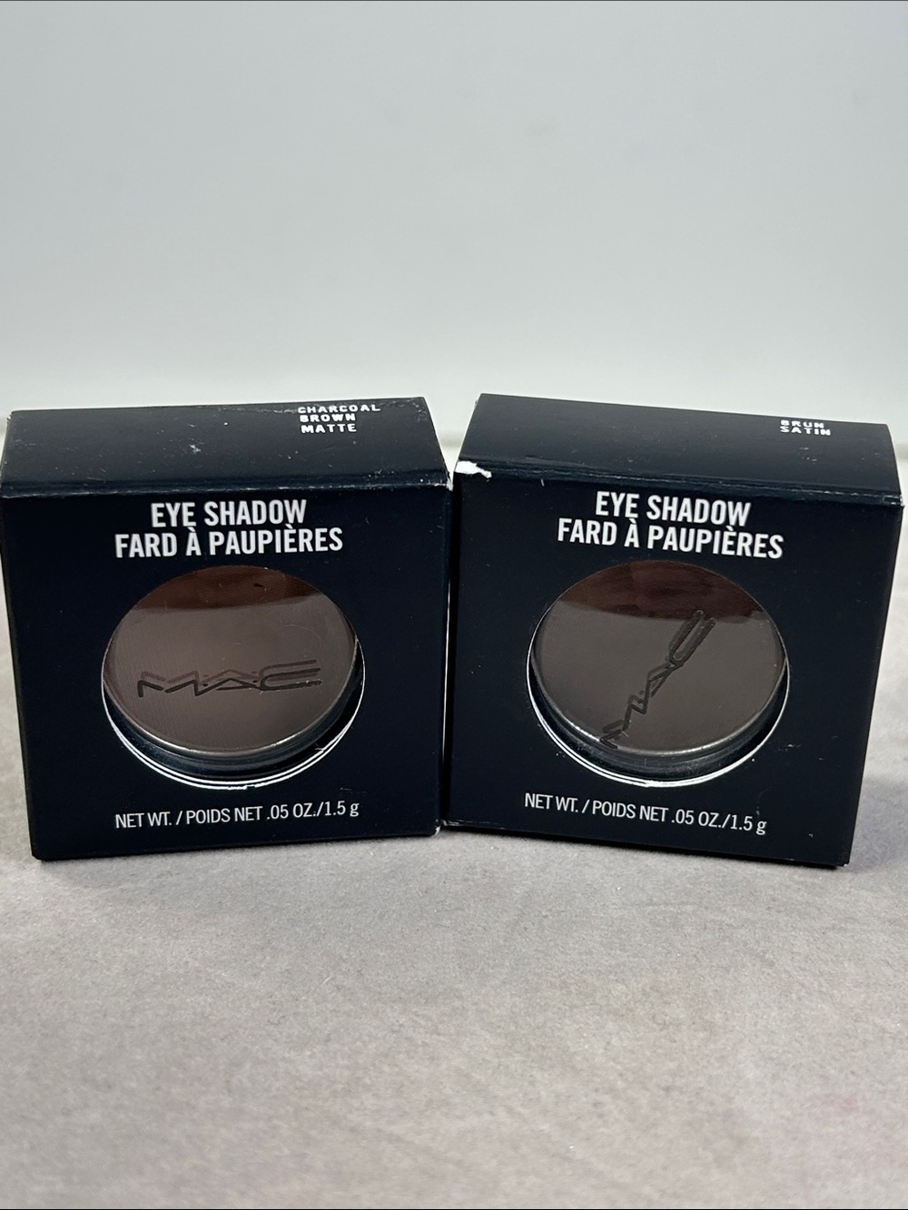 MAC Eye Shadow - Charcoal Brown Matte & Brun Satin